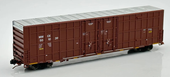 Aurora Miniatures 602091 - Greenbrier 7550cf 60' Plate F Boxcar Midwest Railcar (MWCX) 500996 - N Scale