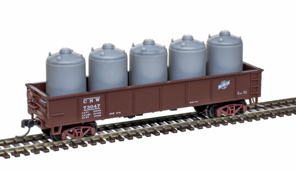 Atlas Trainman 50006748 - Trainman 42' Gondola w/ Cement Container Load Chicago & Northwestern (CNW) 73047 - N Scale