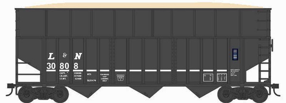 Bowser 43438 - 70 Ton Rib Side Wood Chip Hopper Cars Louisville & Nashville (L&N) 30835 - HO Scale