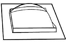 Plastruct 93011 - 1/4" Skylight (2 pcs)  - N Scale