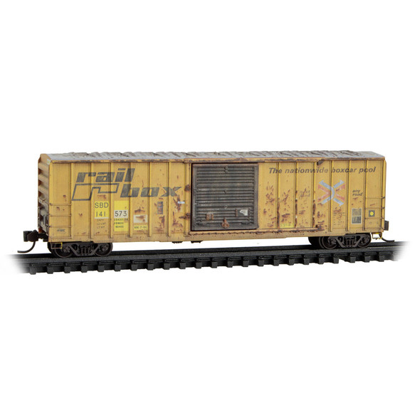 Micro-Trains Line 02544445 - 50' Rib Side Boxcar ex-Railbox   Railbox Repatch #9 Seaboard System (SBD) 141573 - N Scale