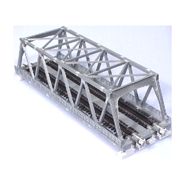 Kato 20-437 - 248mm (9 3/4") Double Track Truss Bridge, Silver - N Scale