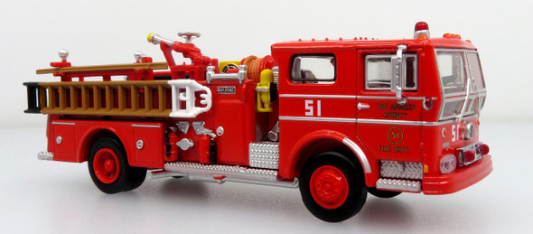 Iconic Replicas 87-0536 - 1973 Ward LaFrance Ambassador Fire Engine: LACOFD — Engine 51 - HO Scale