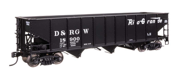 Walthers Mainline 910-56747 - 70-Ton AAR 3-Bay Open Hopper Denver & Rio Grande Western (D&RGW) 18962 - HO Scale