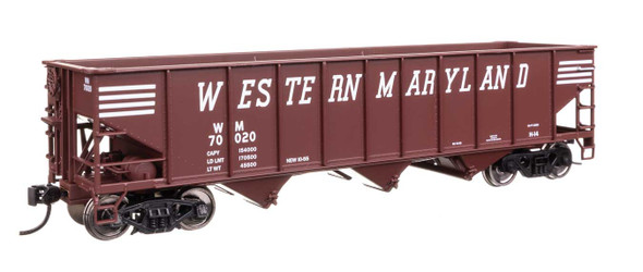 Walthers Mainline 910-56759 - 70-Ton AAR 3-Bay Open Hopper Western Maryland (WM) 70055 - HO Scale