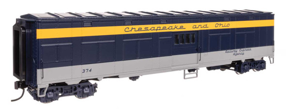 Walthers Proto 920-10843 - C&O-Style Express Boxcar Troop Sleeper Conversion Chesapeake & Ohio (C&O) (Tri-Color) 374 - HO Scale