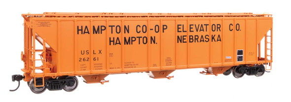 Walthers Proto 920-106197 - 55' Evans 4780 Covered Hopper Hampton Co-op (USLX) 26265 - HO Scale