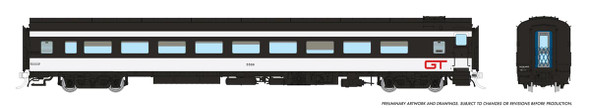 Rapido 100400 - Super Continental Lightweight Coach Grand Trunk Western (GTW) 4886 Wet Noodle Scheme - HO Scale