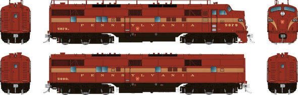 PRE-ORDER: Rapido 29024 - EMD E7A + E7B (DC Silent) Pennsylvania (PRR) 5879 + 5880B - HO Scale