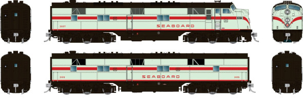 PRE-ORDER: Rapido 29529 - EMD E7A + E7B (DCC and Sound) Seaboard Air Line (SAL) 3027 + 3105 - HO Scale