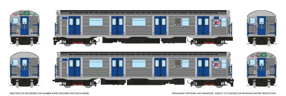PRE-ORDER: Rapido 209506 - R32 "Brightliner" Subway 2-Car Set (DCC and Sound) NYCTA TA Logo: GG Brooklyn-Queens - HO Scale