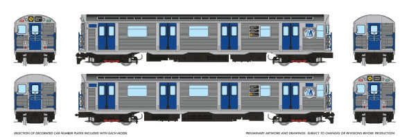 PRE-ORDER: Rapido 209512 - R32 "Brightliner" Subway 2-Car Set (DCC and Sound) NYCTA M Logo: N Broadway Local - HO Scale