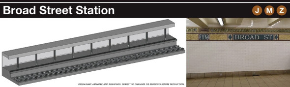 PRE-ORDER: Rapido 209999 - NYC Subway Lighted Display Platform (Unpowered) BMT Broad Street - HO Scale