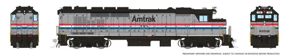 PRE-ORDER: Rapido 34512 - GMDD GP40TC (DCC and Sound) Amtrak (AMTK) 195 Phase 3 - HO Scale