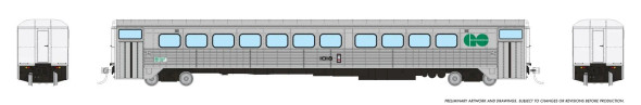 PRE-ORDER: Rapido 226110 - Hawker Single Level Commuter Coach GO Transit 1018 Late - HO Scale