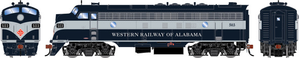 PRE-ORDER: Athearn Genesis 2807 - EMD FP7 (DC Silent) Western Railway of Alabama (WRA) 503 - HO Scale