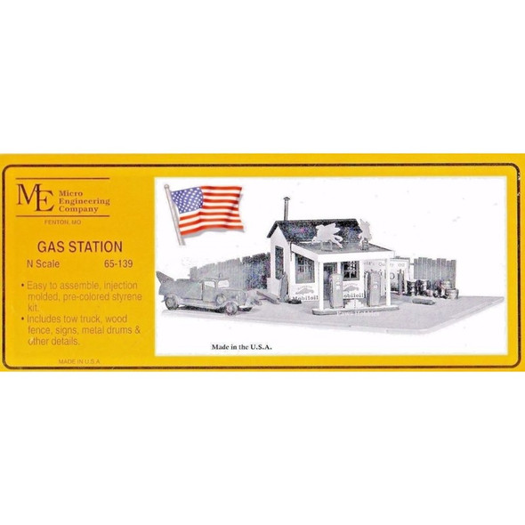 Micro Engineering 65-139 - Gas Station Kit - N Scale