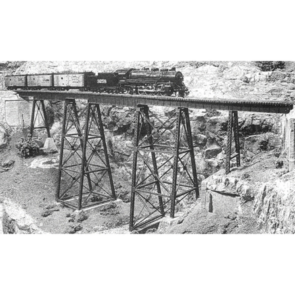 Micro Engineering 75517 - Tall Steel Viaduct Kit - 210' Long, Includes Track   - HOn3