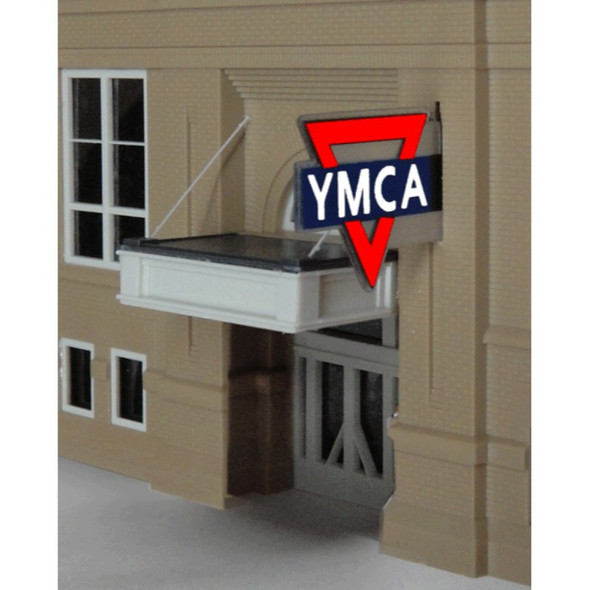 Miller Engineering #3072 - Animated YMCA Vertical Sign - HO or N Scale