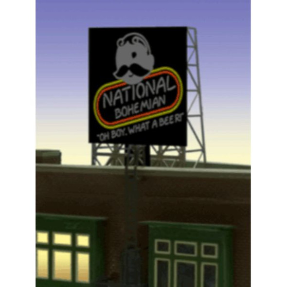 Miller Engineering #338845 - Animated National Bohemian  Billboard - N or Z Scale