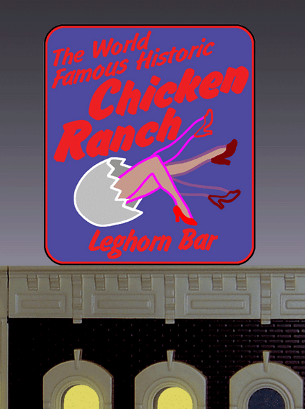 Miller Engineering #442652 - Animated Chicken Ranch Billboard - HO/N Scale
