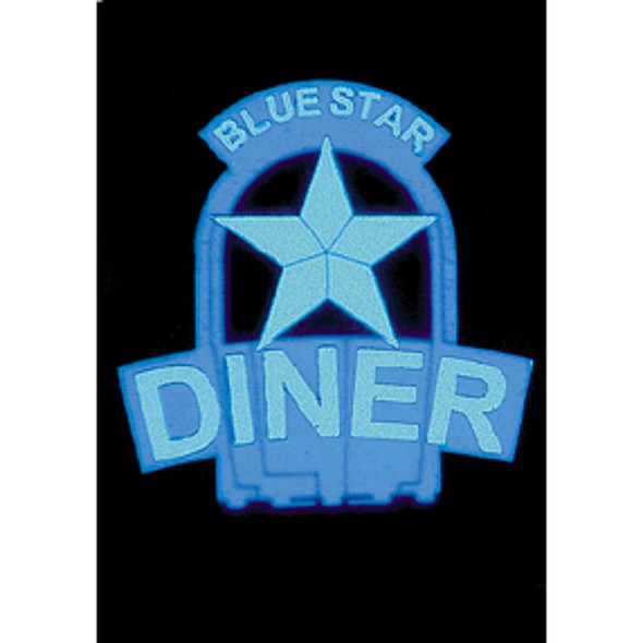Miller Engineering 5581 - Horizontal Sign Blue Star Diner Large