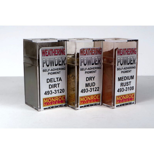 Monroe Models 2914 - Dirt and Rust Weathering Powder Set    -