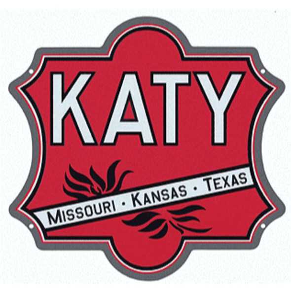 Microscale 10029-Die-Cut Metal Sign -- Missouri-Kansas-Texas "Katy" (red, black, white)