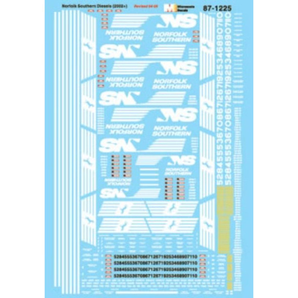 Micro-Scale 87-1225 - Norfolk Southern Diesels - Horsehead Scheme    - HO Scale