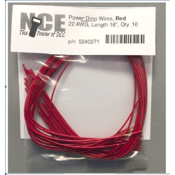 NCE 271 - Power Drop Wires Red 16 Pack    - Multi Scale