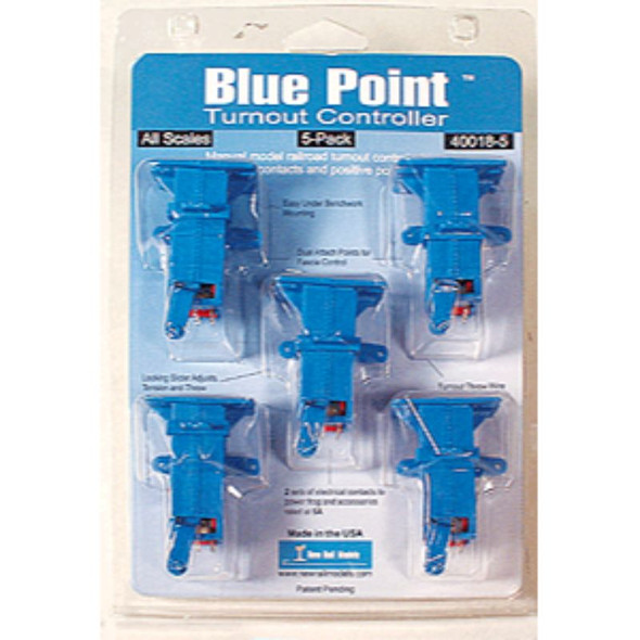 New Rail Models 400185 - Blue Point Turnout Controller 5 pack    - Multi Scale