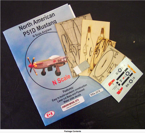 Osborn Models 3074 - P-51D Mustang - N Scale Kit