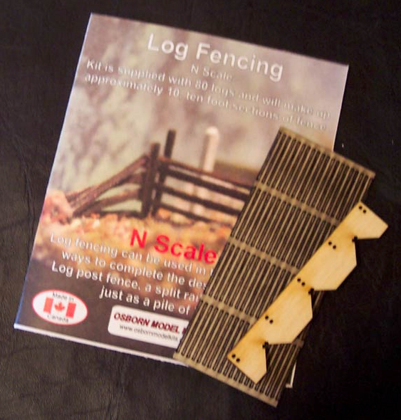 Osborn Models 3082 - Log Fence - N Scale