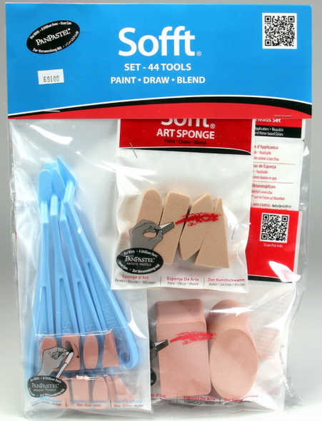 Pan Pastel 69100 - Sofft Sponges, Applicators, and Knives Set