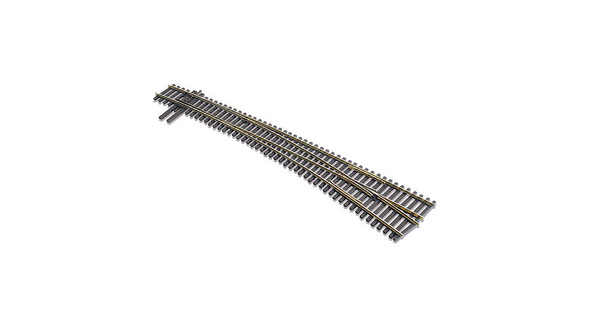 Peco SL-E8376 Code 83 #7 Right Hand Curved Turnout (Electrofrog) - HO Scale