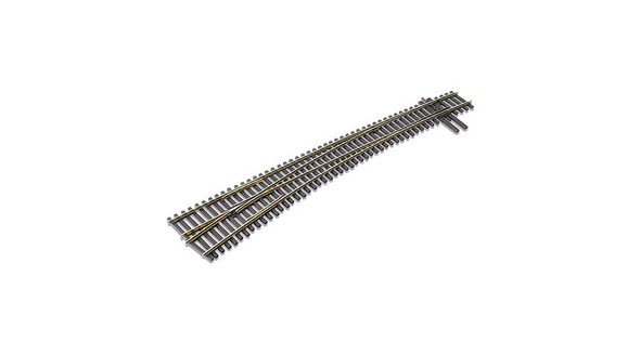 PECO SL-8377 - Code 83 #7 Left Hand Curved Turnout (Insulfrog