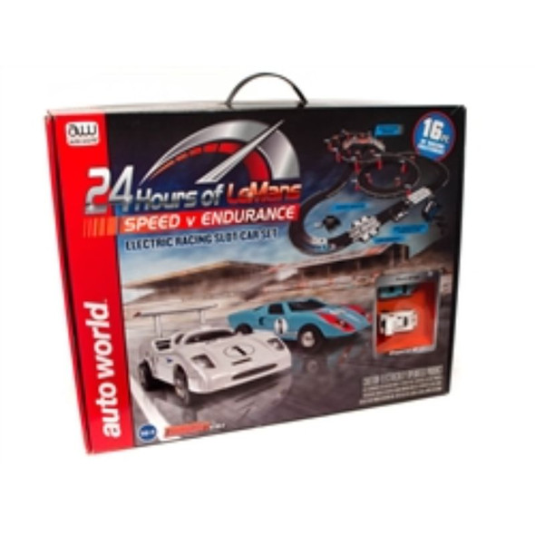 Auto World RS333 - 16' 24 Hours of Le Mans Speed V Endurance Slot Race Set    - HO Scale