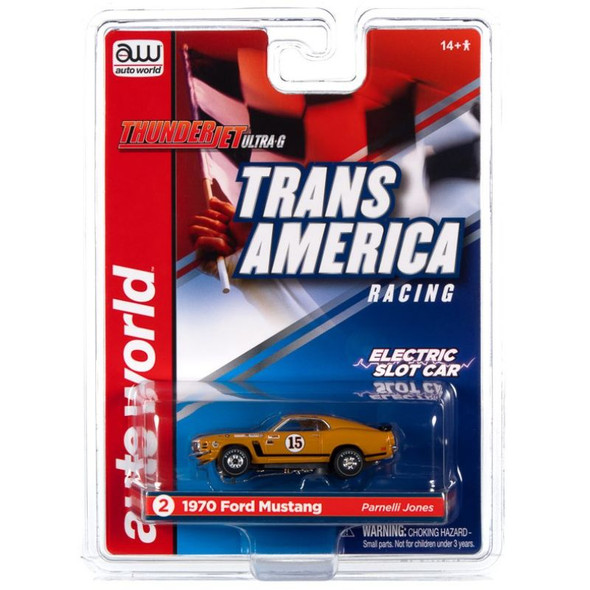 Auto World SC357-2 - ThunderJet R30 Trans Am Racer - 1970 Ford Mustang   Parnelli Jones - HO Scale