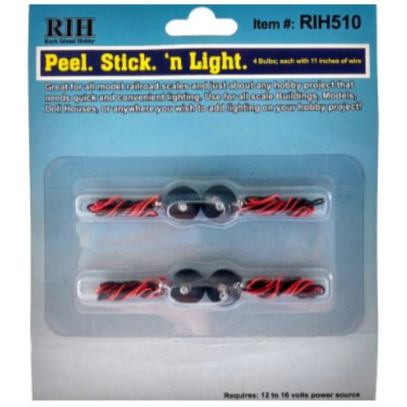Rock Island Hobby  510 - Peel Stick N Light - 4 Peices     - Multi Scale