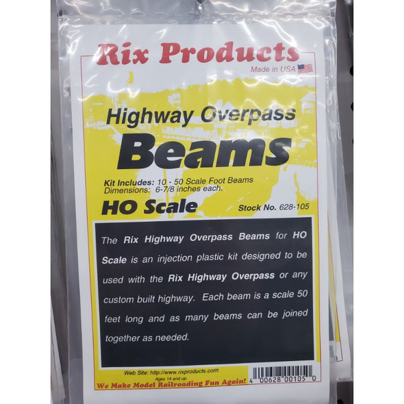 Rix Products 105 - Highway Overpass Beams - HO Scale Kit