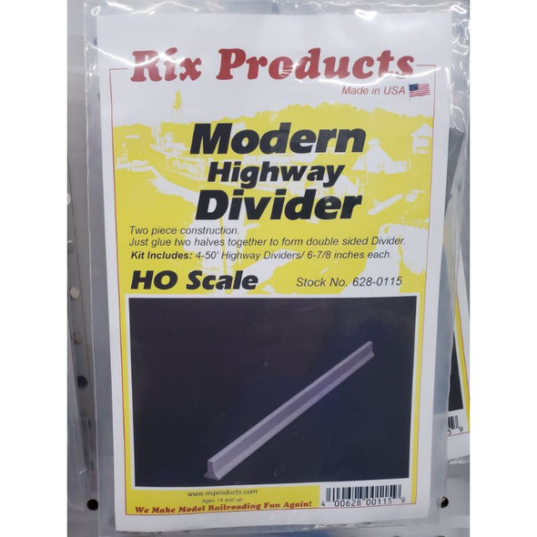 Rix Products 115 - Modern Highway Divider - HO Scale Kit