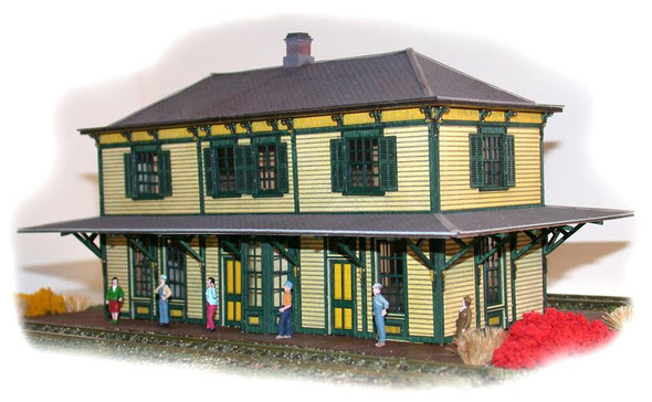 N Scale Architect 10013 - CNJ Two-Story Station  - N Scale Kit