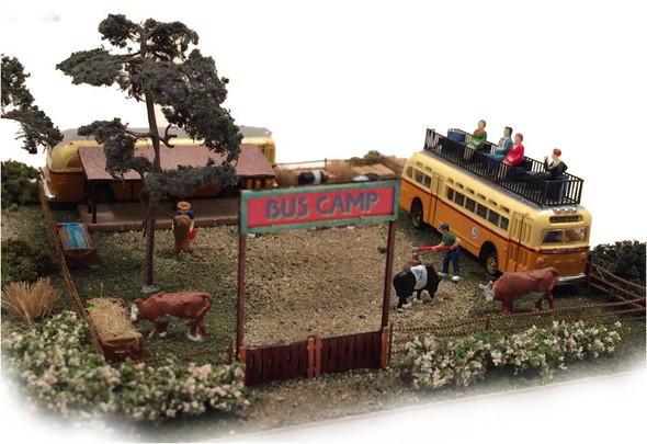 N Scale Architect 10037 - Trackside Series - Bus Camp  - N Scale Kit