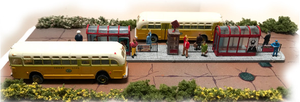 N Scale Architect 10048 - Trackside Series - Bus Stop  - N Scale Kit