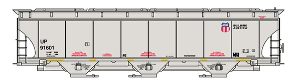 InterMountain 67260-05 - Trinity 5161 Cubic Foot Hopper Union Pacific (UP) 91639 - N Scale