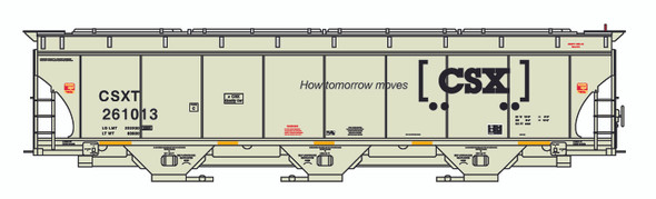 InterMountain 67261-03 - Trinity 5161 Cubic Foot Hopper CSX (CSXT) 261094 - N Scale