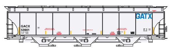 InterMountain 67264-02 - Trinity 5161 Cubic Foot Hopper GATX Rail Locomotive Group (GMTX) 53992 - N Scale