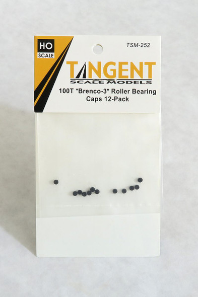Tangent Scale Models 252 - 70/100-Ton "Brenco 3" Roller Bearing Caps 12-pack (SKU 252)  - HO Scale