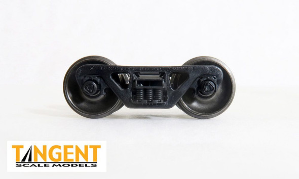 Tangent Scale Models 401 - 100-Ton Barber S-2 Trucks with Spinning Timken Bearings and Blackened Semi-Scale Tread All-Metal Precision Wheelsets (401)  - HO Scale