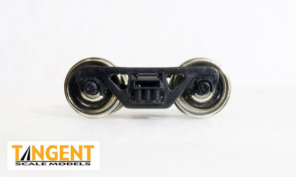 Tangent Scale Models 402 - 100-Ton Barber S-2 Trucks with Spinning Timken Bearings and Nickel Plated Semi-Scale Tread All-Metal Precision Wheelsets (402)  - HO Scale